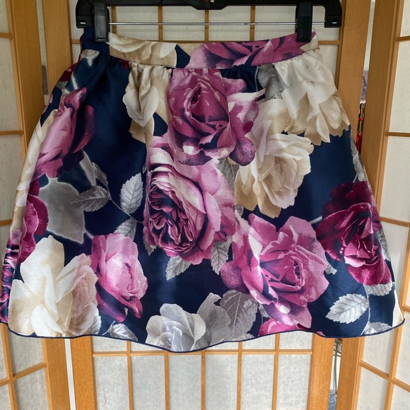 Speechless Floral Mini Lined Flared Skirt SZ 5 Junior - Picture 2 of 14